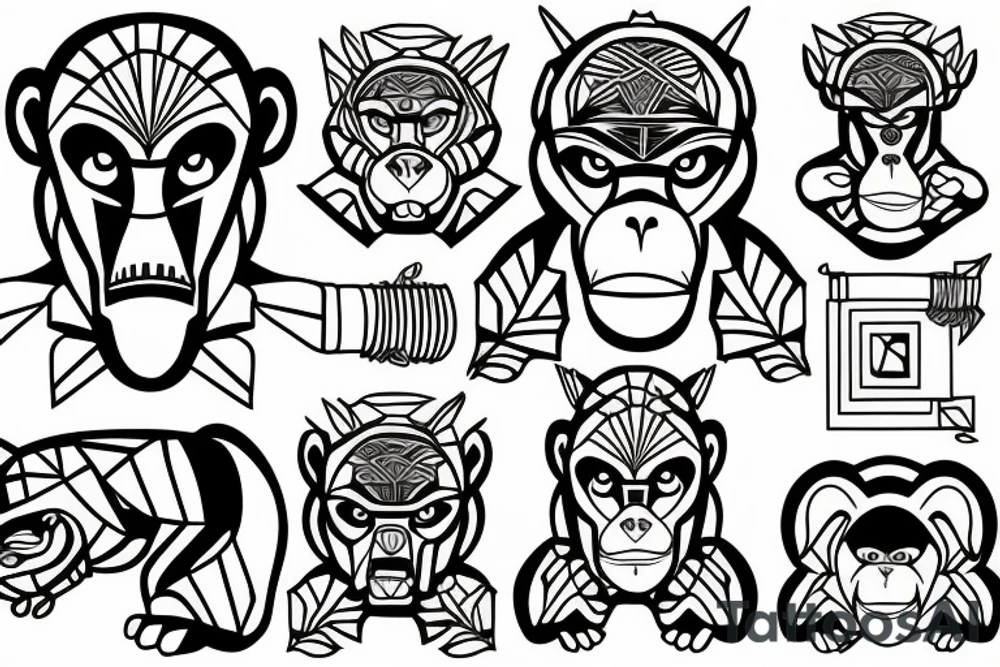 Soundwave of a monkey tattoo idea