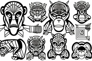 Soundwave of a monkey tattoo idea