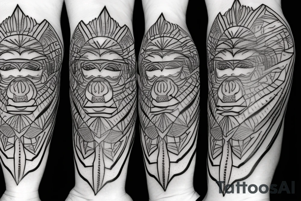 Soundwave of a monkey tattoo idea