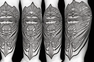 Soundwave of a monkey tattoo idea