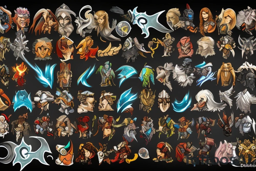 Dota 2 simple tattoo idea