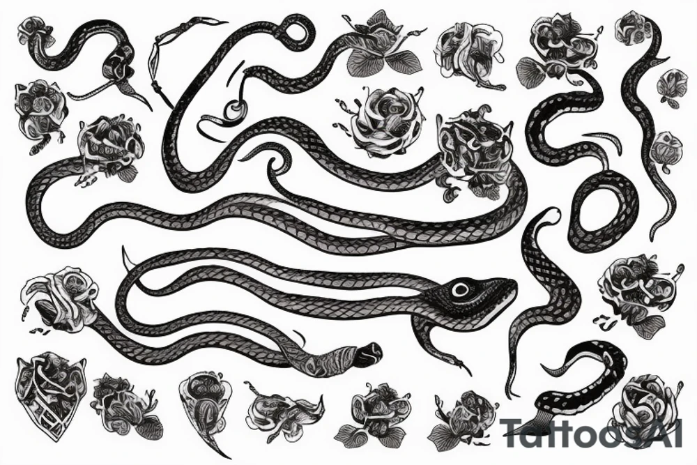 Small cute snake
Red tattoo idea