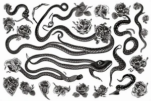 Small cute snake
Red tattoo idea