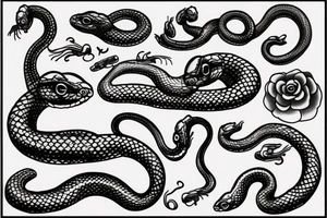 Small cute snake
Red tattoo idea