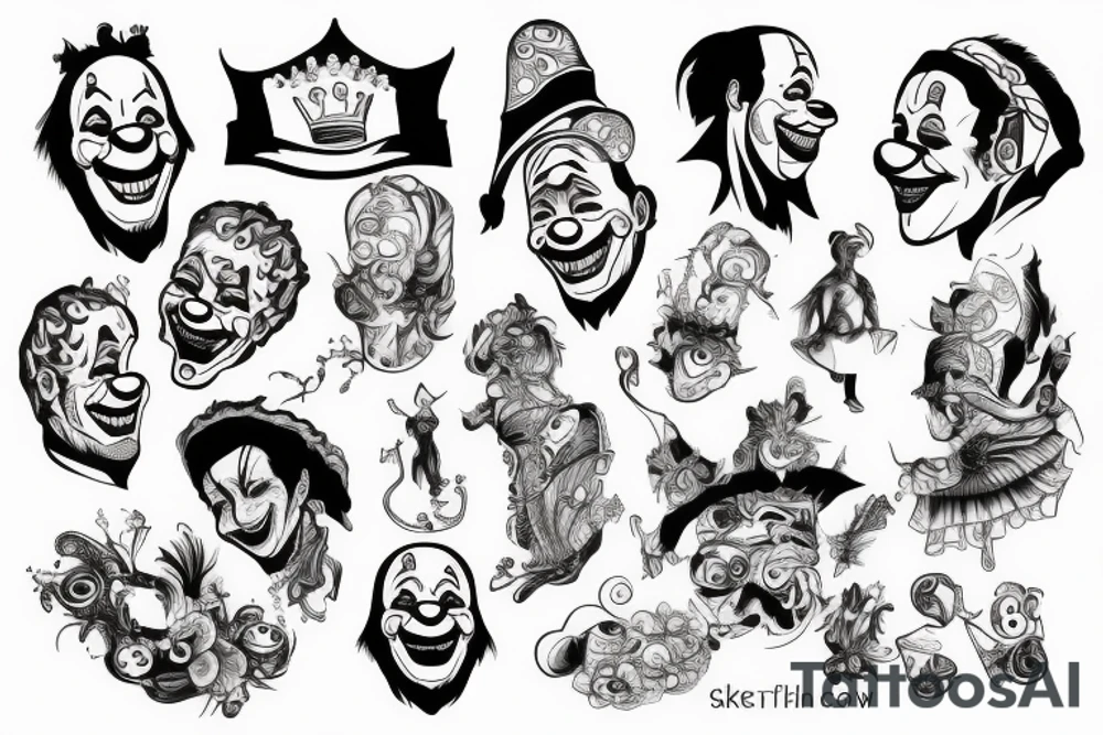 King and the Clown tattoo idea