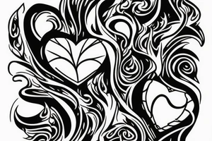 Bonfire heart tattoo idea