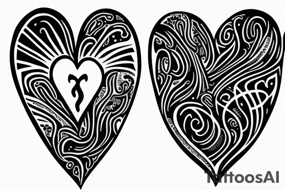 Bonfire heart tattoo idea