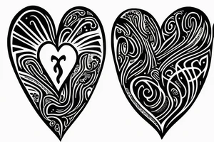 Bonfire heart tattoo idea