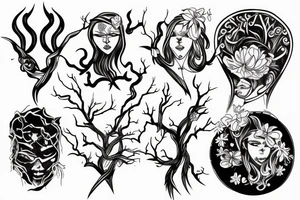 fool and lightning tattoo idea