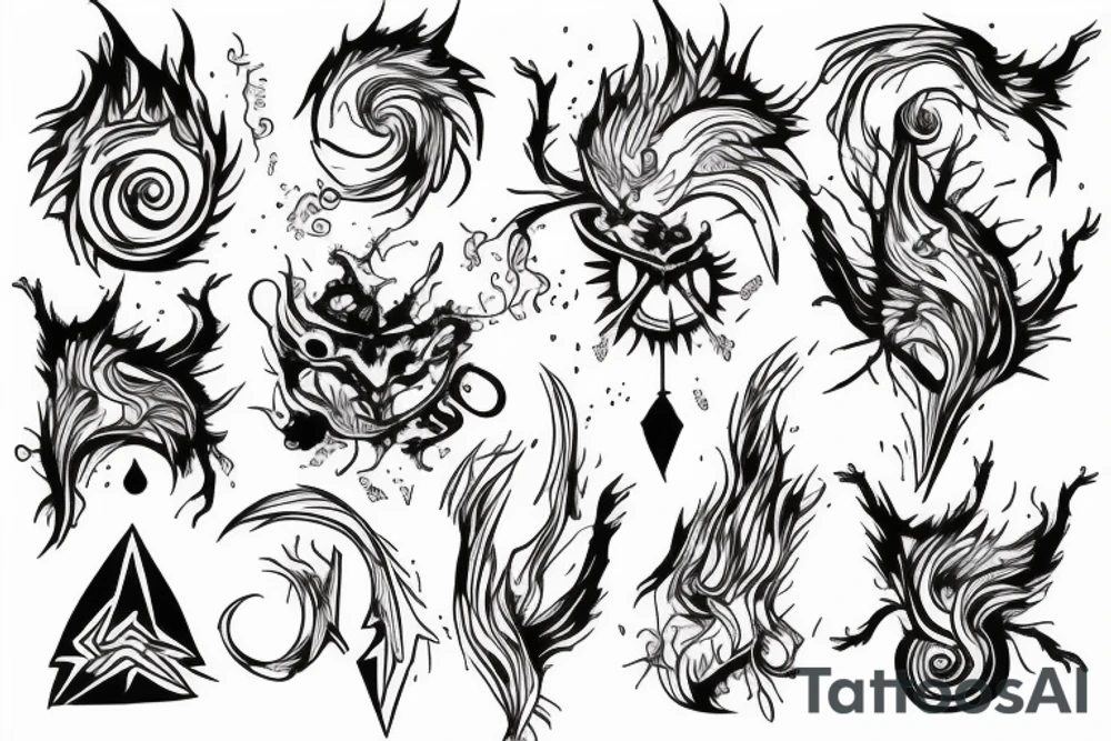 fool and lightning tattoo idea