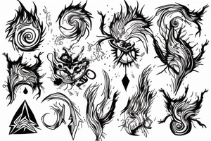 fool and lightning tattoo idea