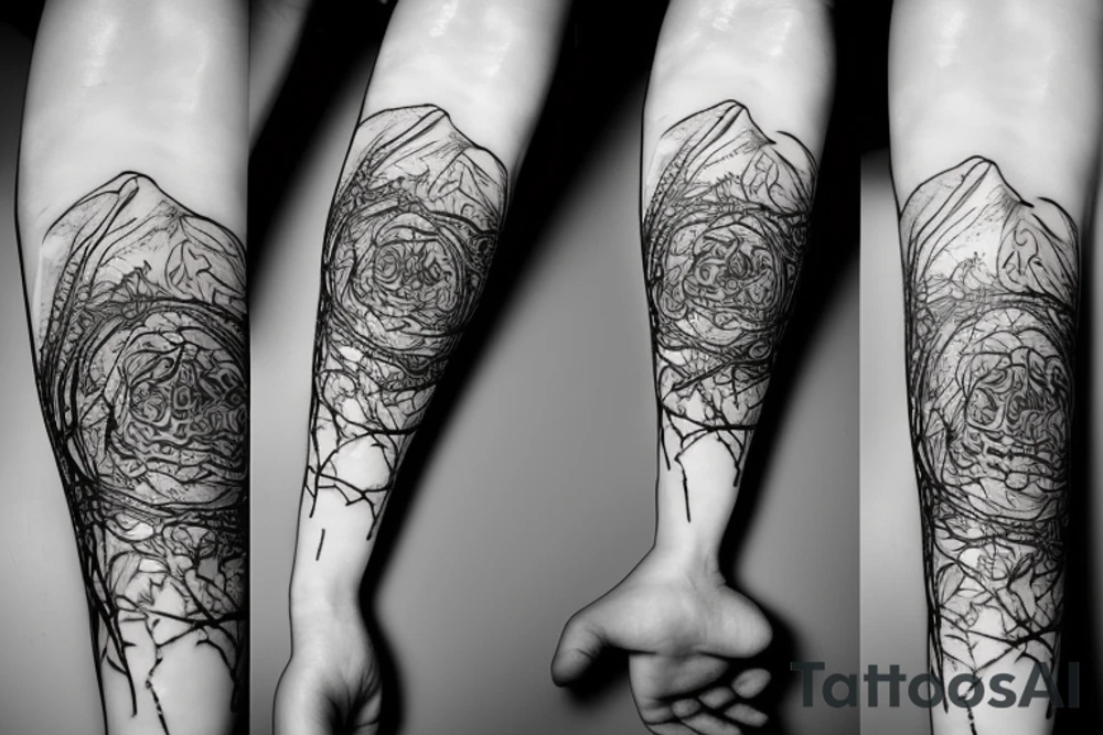 Love in glass tattoo idea