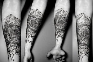 Love in glass tattoo idea