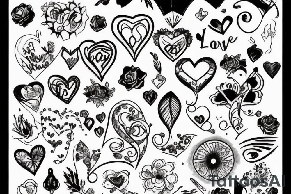 Love in glass tattoo idea