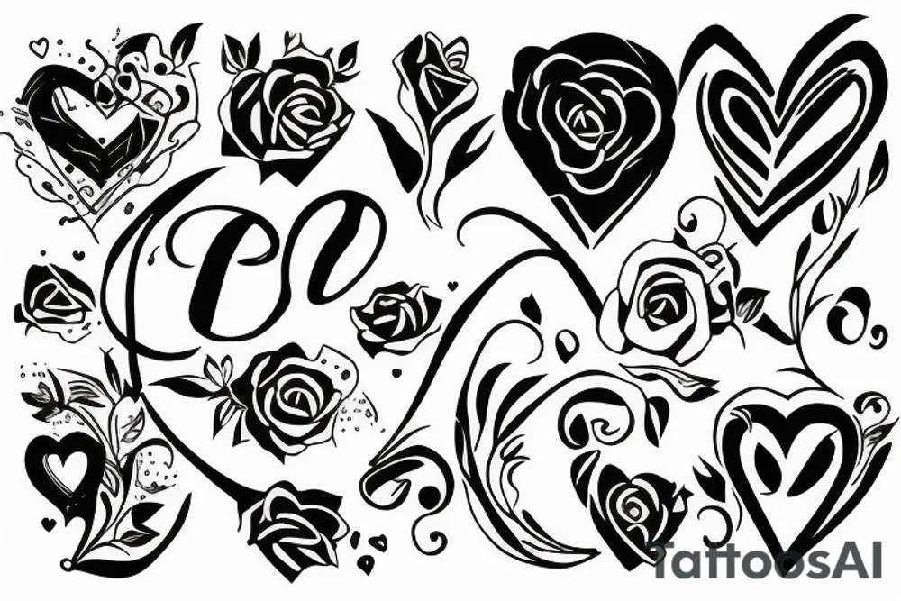 Love in glass tattoo idea