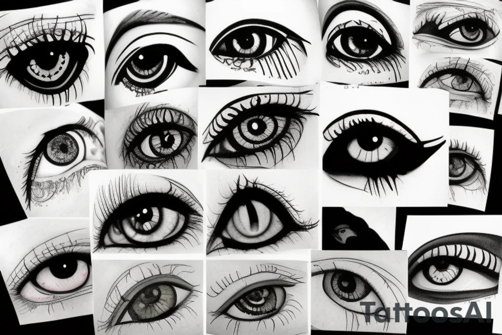 Eyes cry tattoo idea