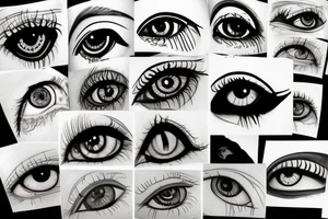 Eyes cry tattoo idea