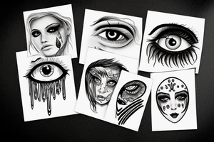 Eyes cry tattoo idea