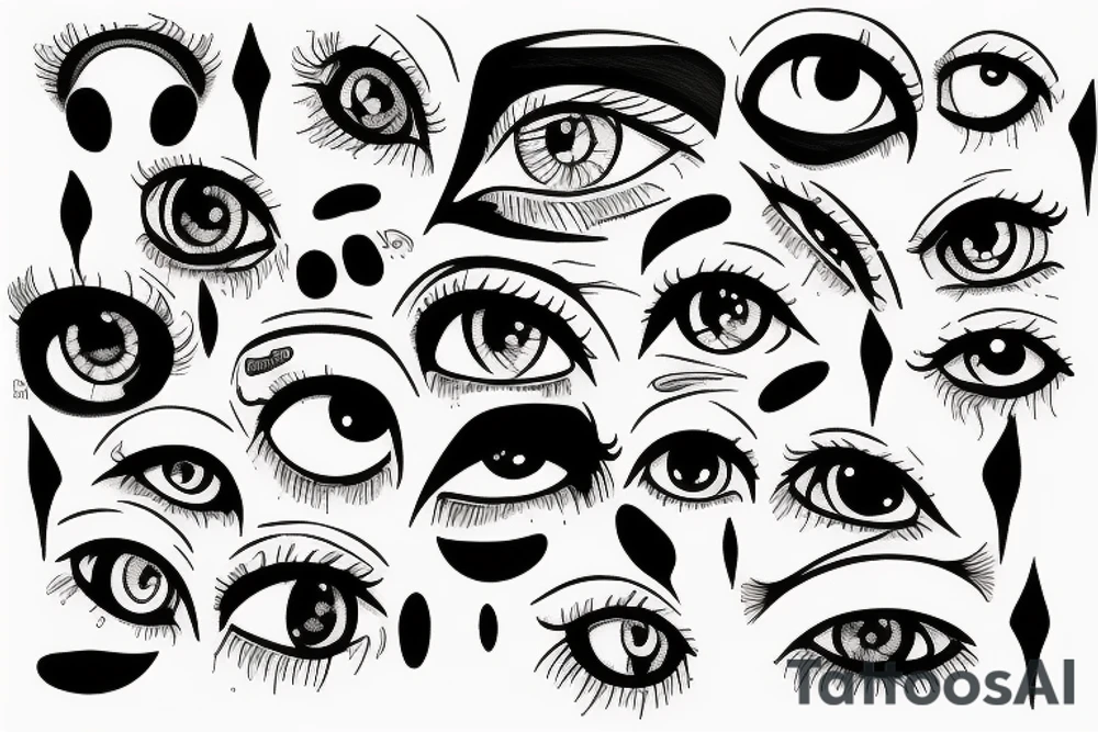 Eyes cry tattoo idea
