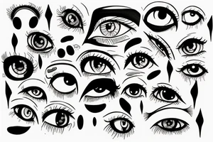 Eyes cry tattoo idea