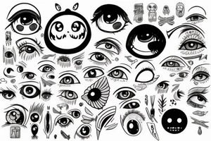 Eyes cry tattoo idea
