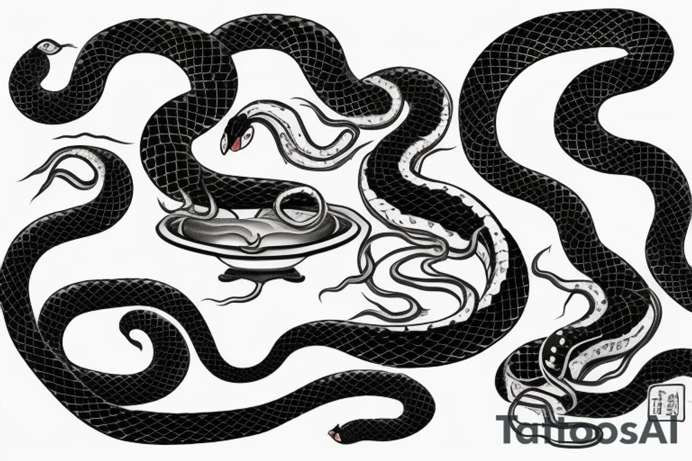 Bonsai snake tattoo idea