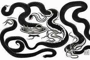 Bonsai snake tattoo idea
