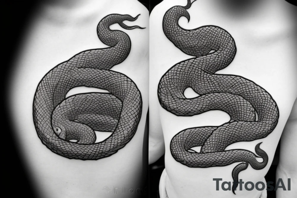 Bonsai snake tattoo idea