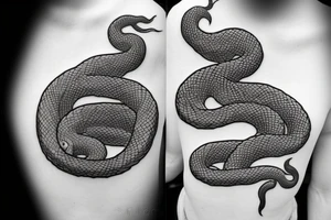 Bonsai snake tattoo idea