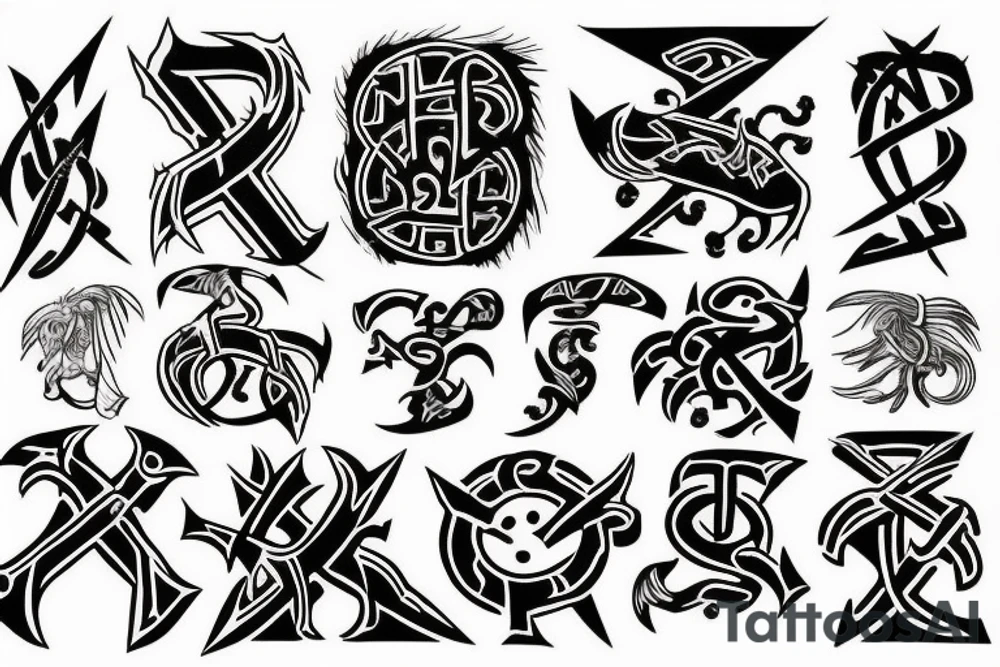 Runes power Berserk tattoo idea