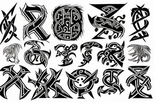 Runes power Berserk tattoo idea