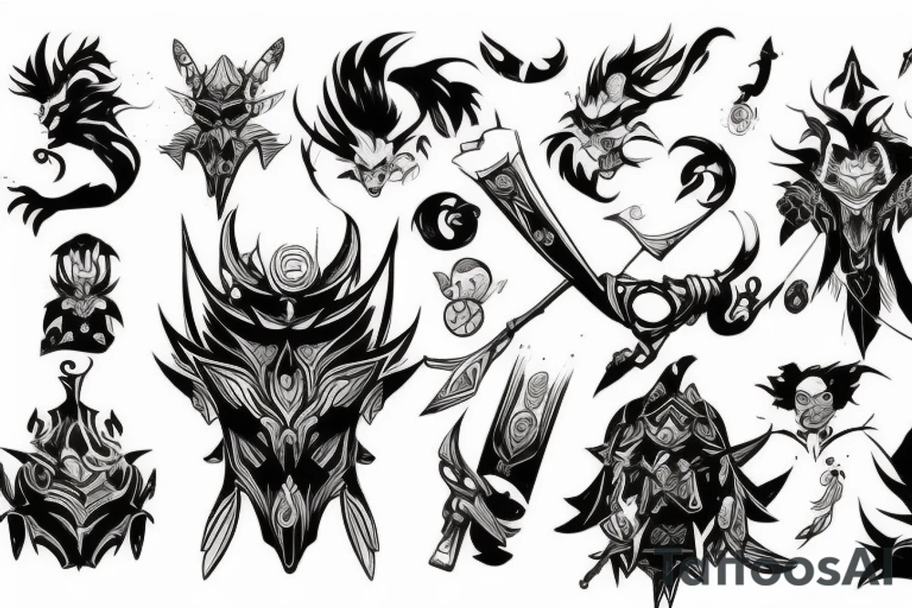 Magnus from game Dota 2 tattoo idea