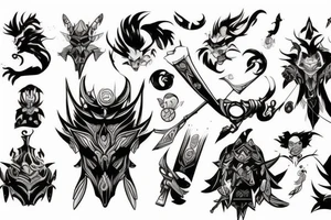 Magnus from game Dota 2 tattoo idea