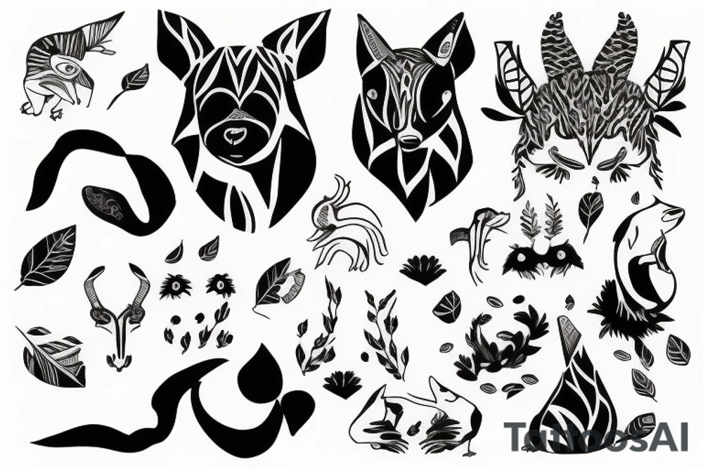 Animals tattoo idea