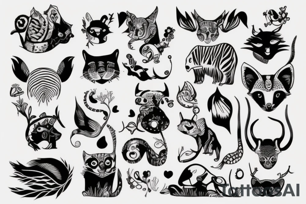 Animals tattoo idea