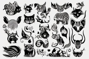 Animals tattoo idea