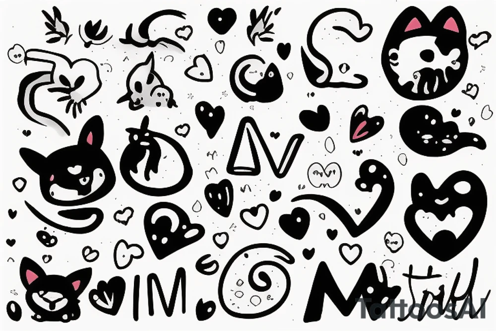 happiness, small animal, love, red tattoo idea