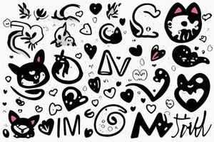 happiness, small animal, love, red tattoo idea