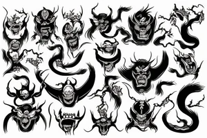 Japanese demon tattoo idea