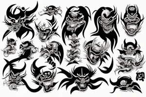 Japanese demon tattoo idea