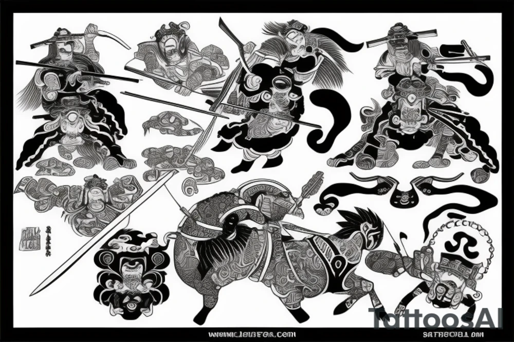 Japanese samurai tattoo idea