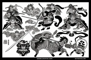 Japanese samurai tattoo idea