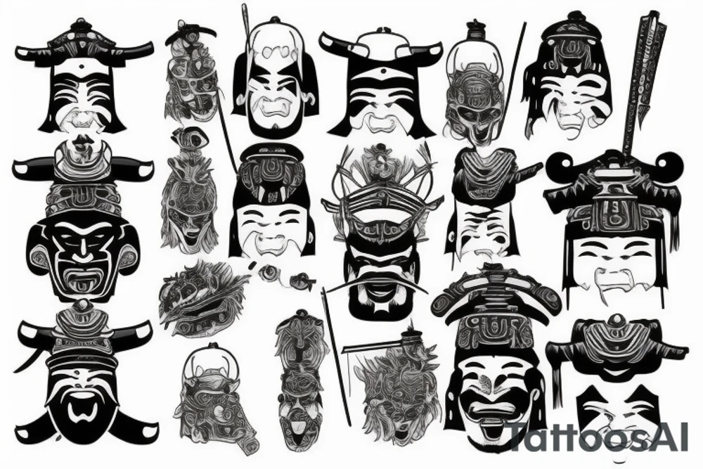 Japanese samurai tattoo idea