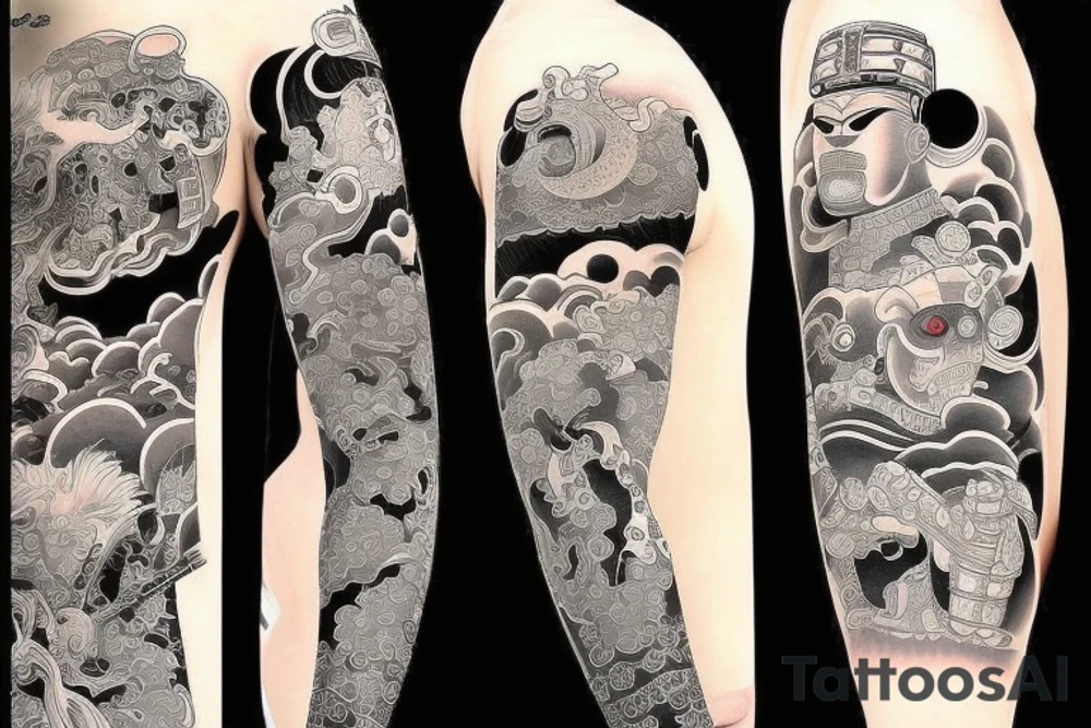 Japanese samurai tattoo idea