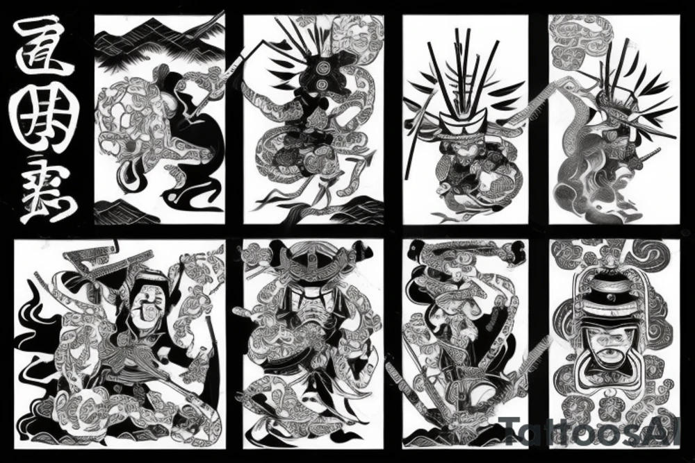 Japanese samurai tattoo idea