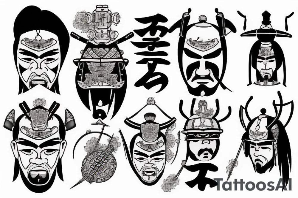 Japanese samurai tattoo idea