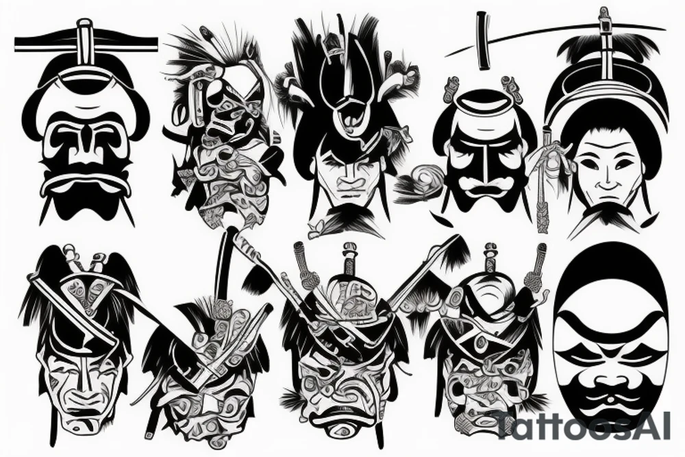 Japanese samurai tattoo idea