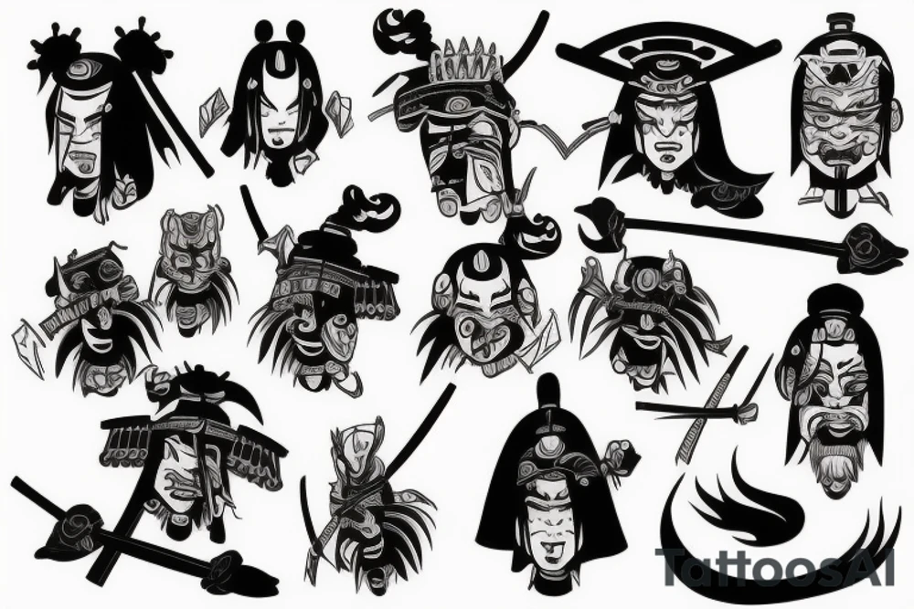 Japanese samurai tattoo idea