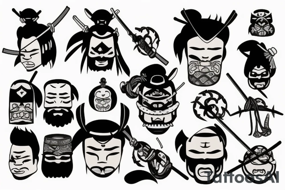 Japanese samurai tattoo idea
