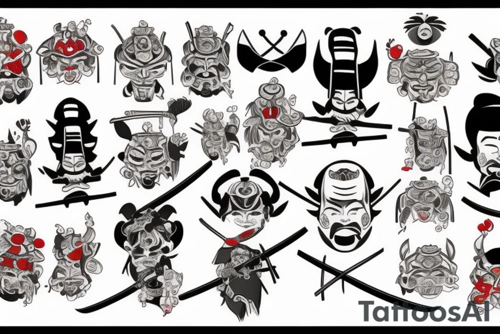 Japanese samurai tattoo idea